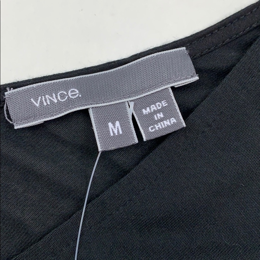 Vince Black V-Neck Tee - Picture 5 of 5